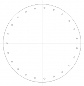 8" Round W/23 Drilled 1/4" Diameter Holes